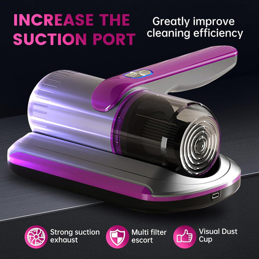 Handheld Bed Vacuum Cleaner, UV-C, HEPA, 12KPa - Dar Al Emarat